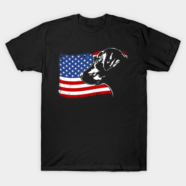 Proud Labrador Lab American Flag patriotic dog T-Shirt by wilsigns